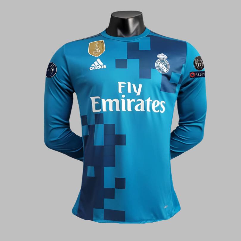 Camisa Real Madrid 17/18 Retrô Third Manga Longa Masculino
