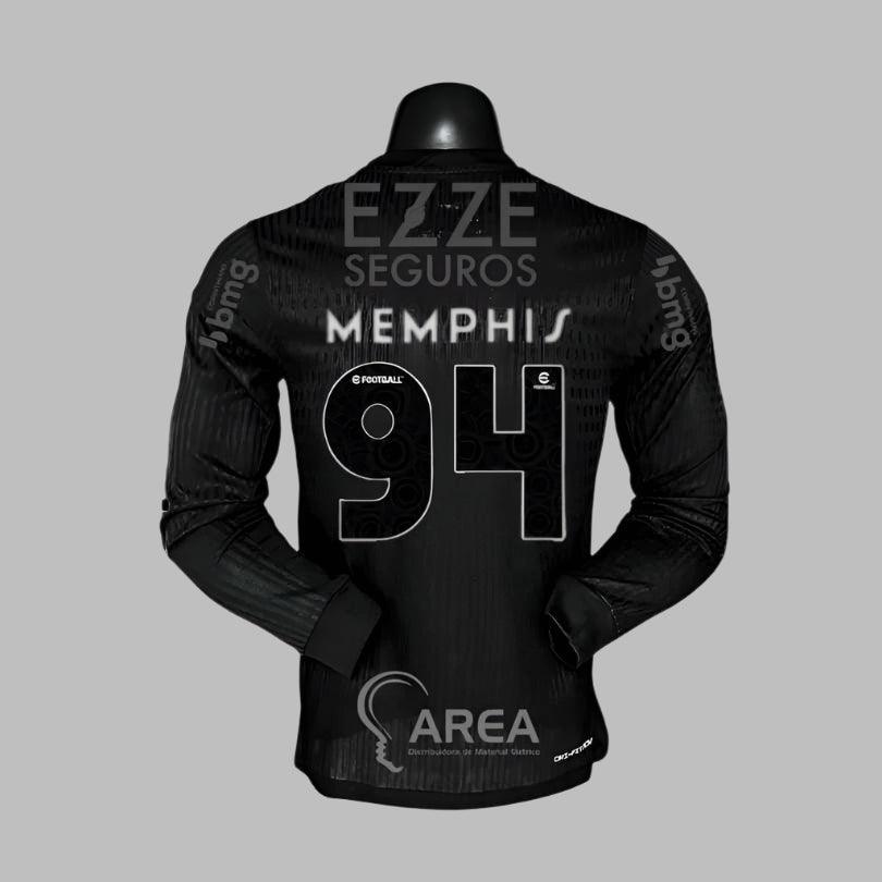 Camisa Corinthians Jogador 2024/25 Away Manga Longa C/ Patrocínios