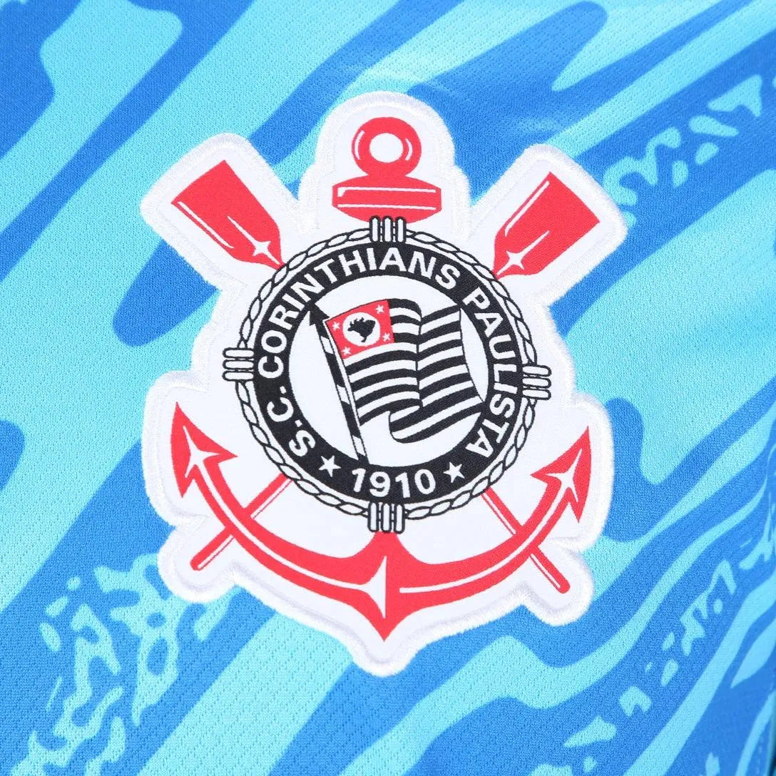 Camisa Corinthians 24/25 Goleiro II Masculino Torcedor C/ Patrocínios