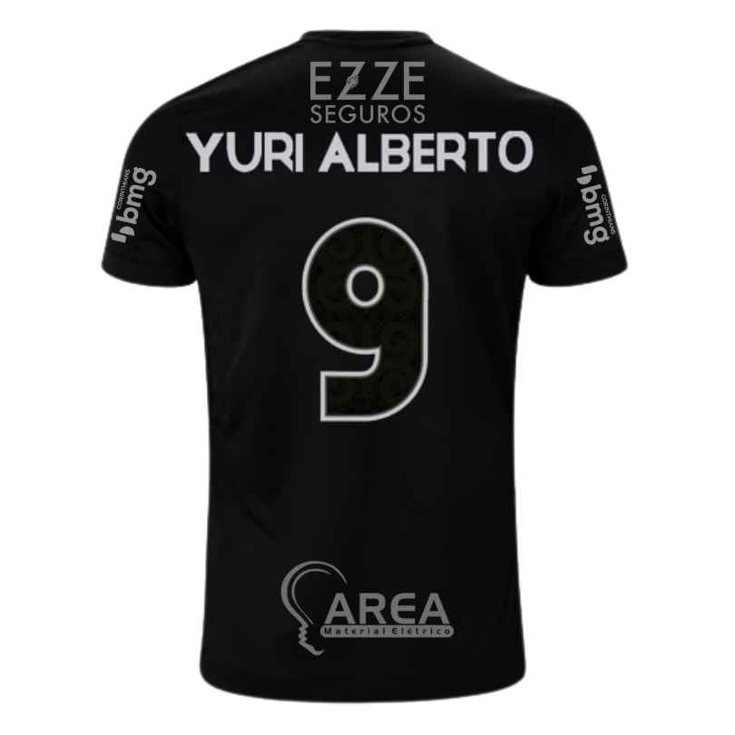 Camisa Corinthians 24/25 Away YURI ALBERTO #9 C/ Patrocínios
