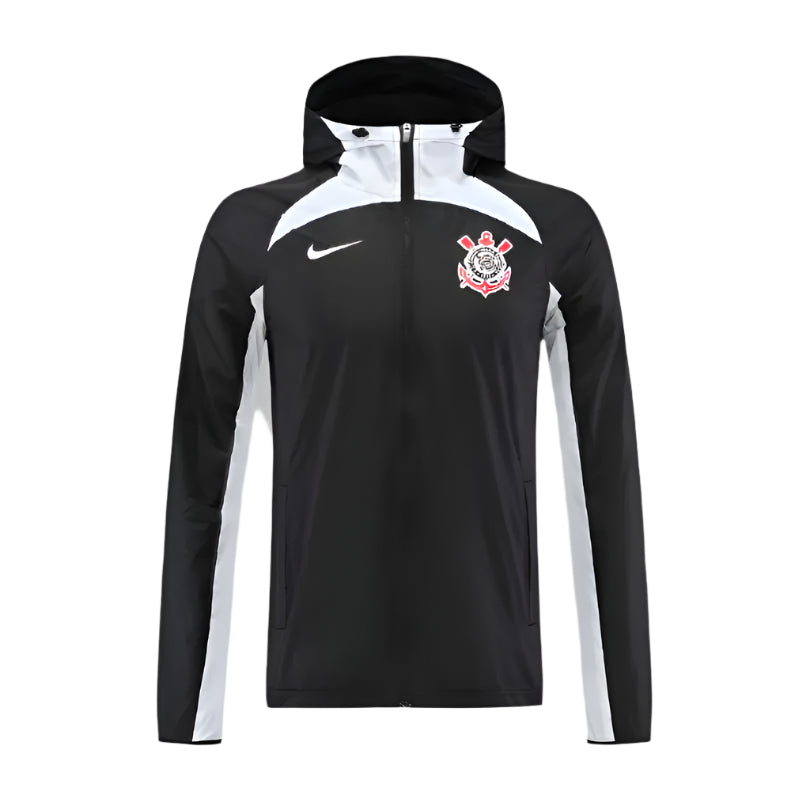 Corta-Vento Impermeável Corinthians Masculino Preto