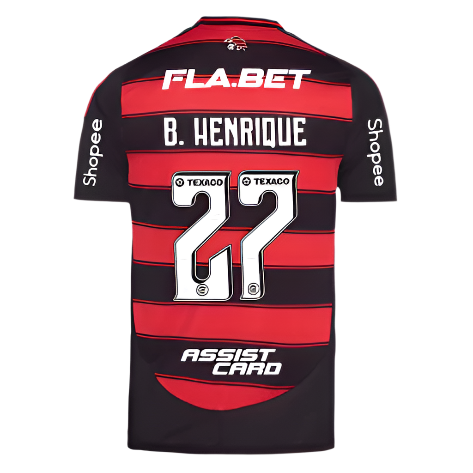 Camisa Flamengo 25/26 Home Torcedor B. Henrique 27 C/ Patrocínios