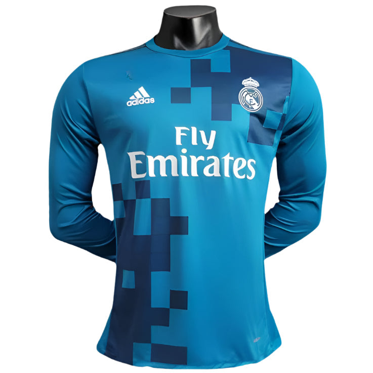 Camisa Real Madrid 17/18 Retrô Third Manga Longa Masculino