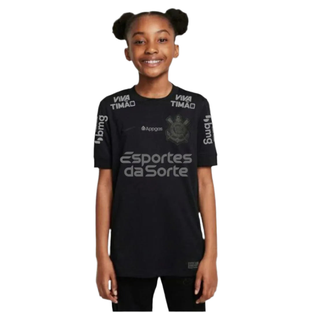 Kit Infantil Corinthians 24/25 Away Unissex C/ Patrocínios