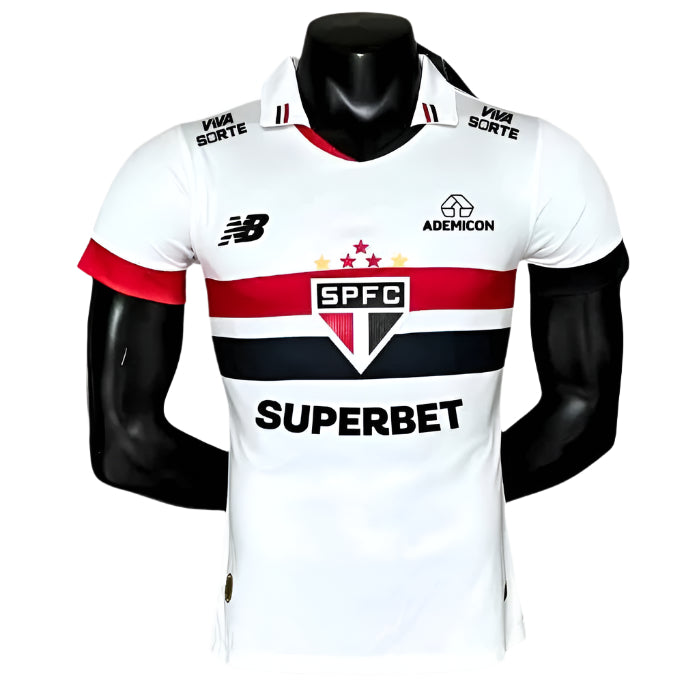 Camisa São Paulo Jogador 2024/25 Home Masculino C/ Patrocínios
