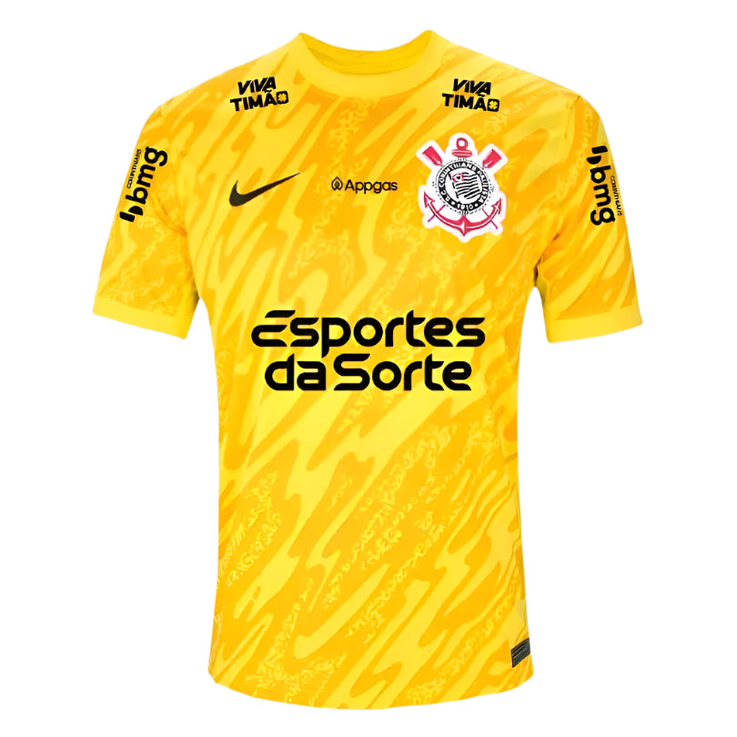Camisa Corinthians 24/25 Goleiro I Masculino Torcedor C/ Patrocínios