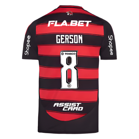 Camisa Flamengo 25/26 Home Torcedor Gerson 8 C/ Patrocínios