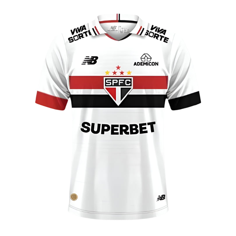 Camisa São Paulo 24/25 Home Torcedor Masculino C/ Patrocínios